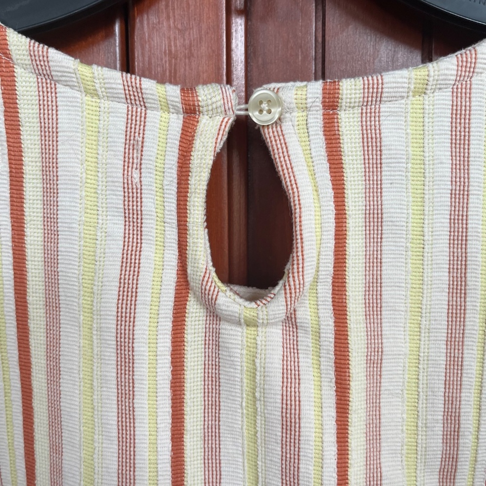 Madewell Rust Multicolor Textured Stripe Flutter … - image 6